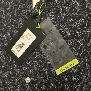 Black and White Floral Performance Shirt